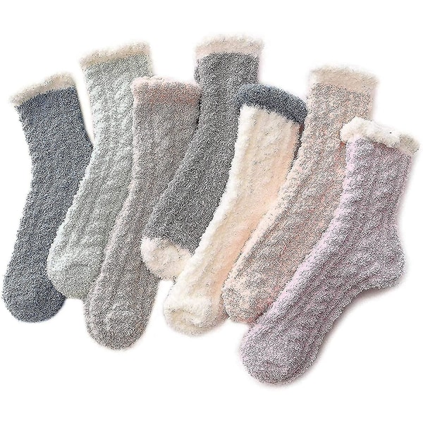 Womens Fuzzy Socks Slipper Winter Fluffy Cozy Cabin Warm Soft Fleece Comfy Home Christmas Gift Stocking Stuffers