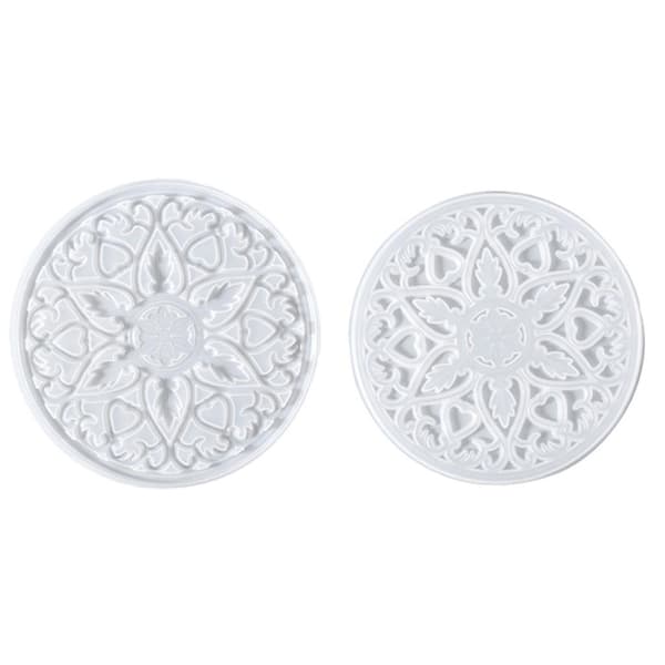 Blomstermønster Plassmatte Koppunderlag Resin Støpeform DIY Dekorasjon Coaster Form