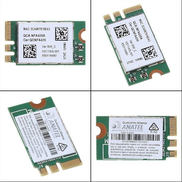 Lett trådløs adapterkort for Qca9377 Qcnfa435 802.11ac 2.4g/5g Ngff