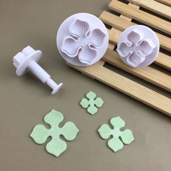 Plastikk Fondant Kuttere Fondant Former Kake Dekorering Verktøy Hortensia Formet