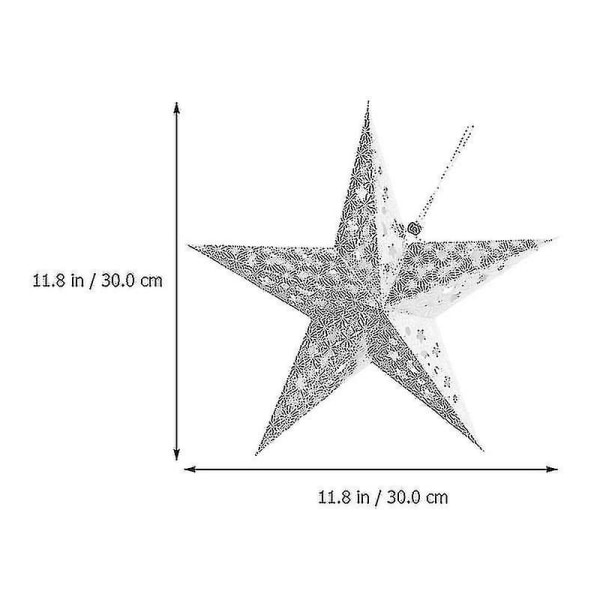 Julhänge tredimensionell femstjärnig ljuskrona juldekoration - 1 set
