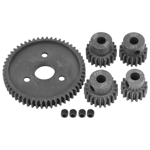 Traxxas Slash 2WD RC-bil Spur Diff 54T Huvudväxel och Motor Pinion Gears Set (16T, 18T, 20T, 21T, 32P)