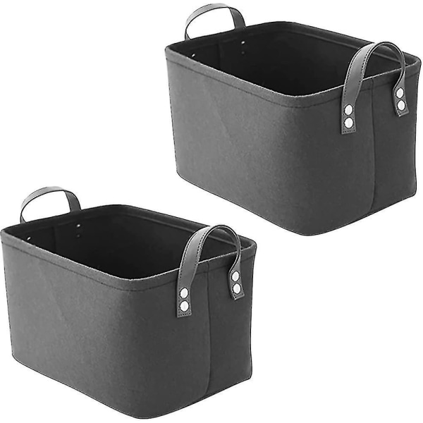 Felt Storage Basket, 2pcs Changing Table Baskets Small Storage Basket, For