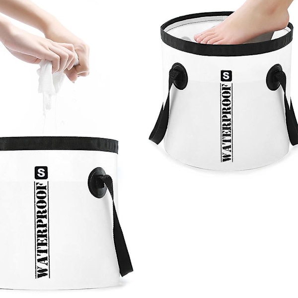 Hopfällbar PVC-hink för utomhusbruk, bärbar, lätt och vattentät