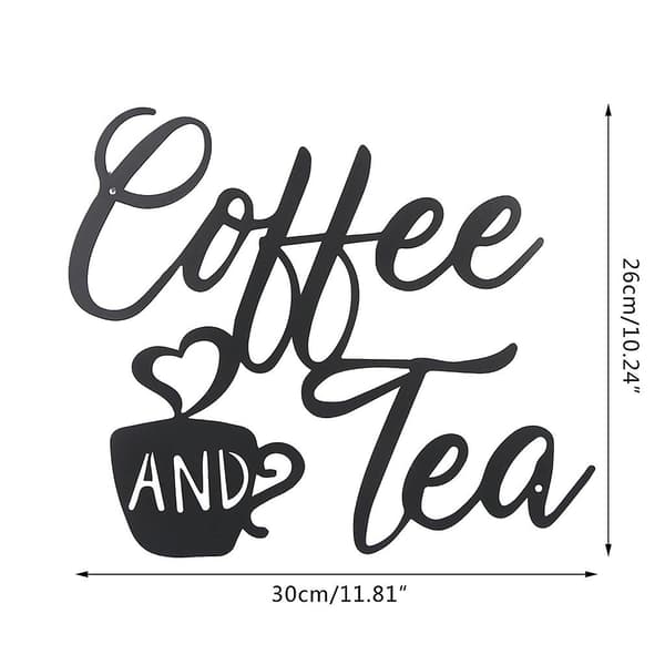 Kaffeskylt i smidesjärn, dekorativ hängande pendel