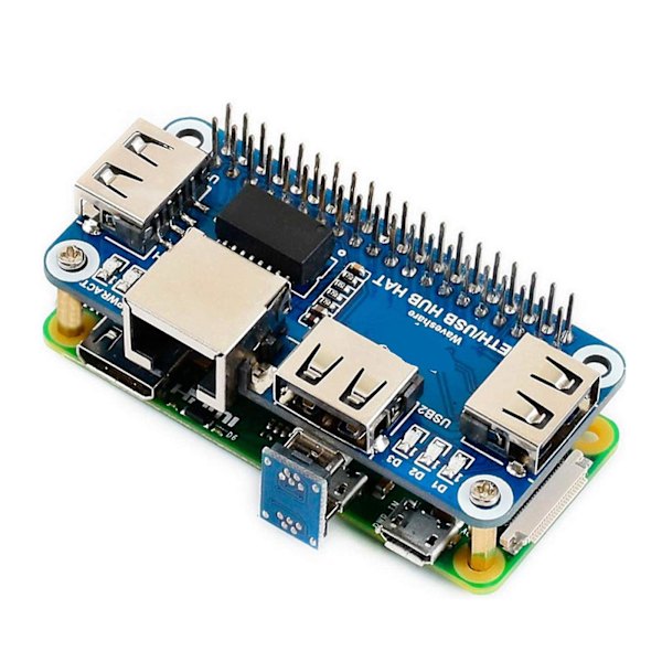 Rj45 USB-expansionshubb för Raspberry Pi 4 modell B 3b+ Zero för W Wh 1.3