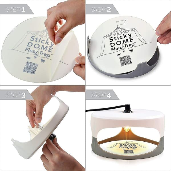4 stk. E12 7w reservepære til Sticky Dome Sticky Flea Trap Killer