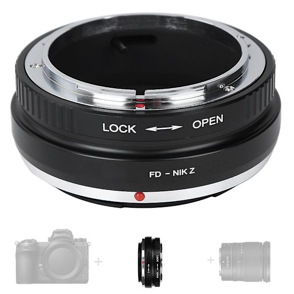 FD-Z-kiinnityssovitinrengas Canon FD -objektiiville Nikon Z -kiinnityskameraan - alumiiniseos