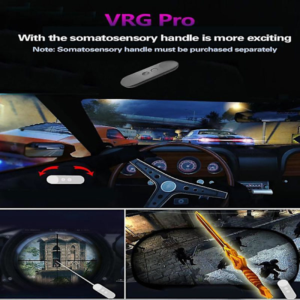 Vrg Pro 3D VR-lasit Virtual Reality Täysnäyttöinen Laajakulmainen VR-lasit