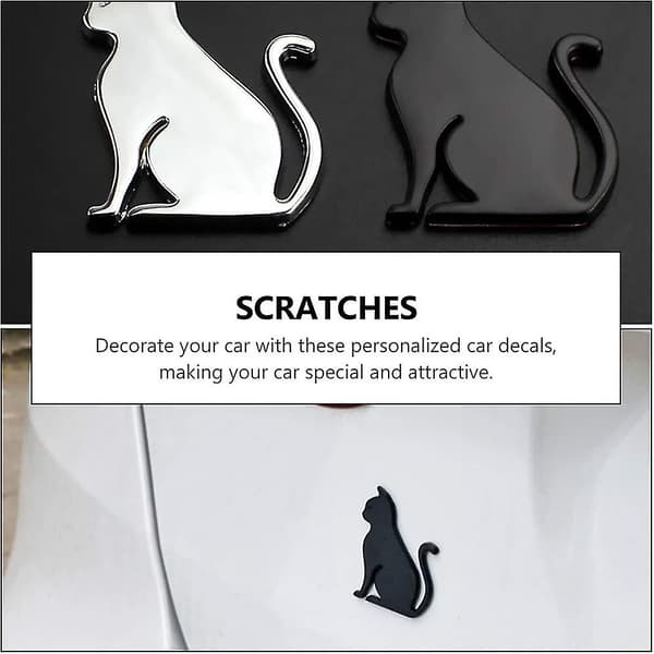 2 stycken dekorativa bilstickers, kattmönster, unik bilsticker, bilsticker