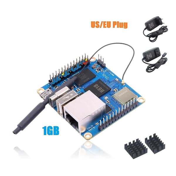 Til Zero 3 Udviklingskort 2gb+køleplade H618 Wifi5+bt 5.0 Til Android 12 Debian12 Ubuntu22.04 Eu