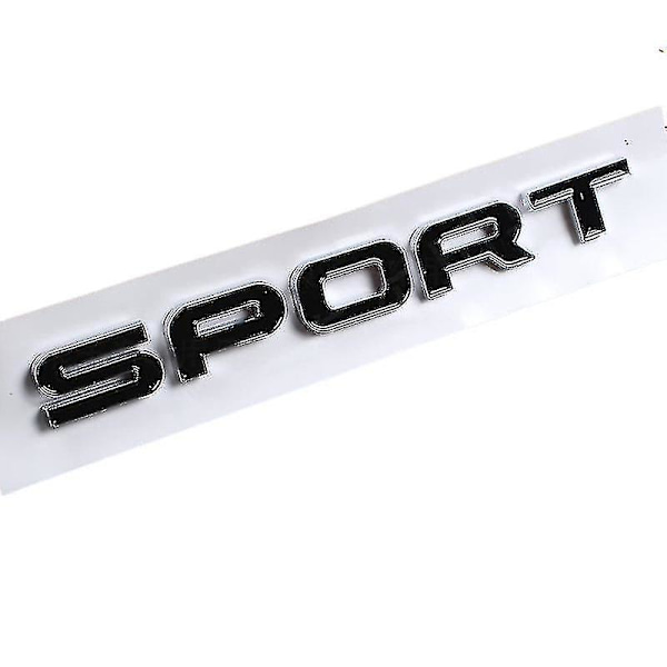 3D ABS-logotyp Range Rover-bokstäver Emblemdekal Bilhuv Emblem för Range Rover Sport Evoque L322 L320 L406 P38 Tillbehör - S-xdd sport black silver