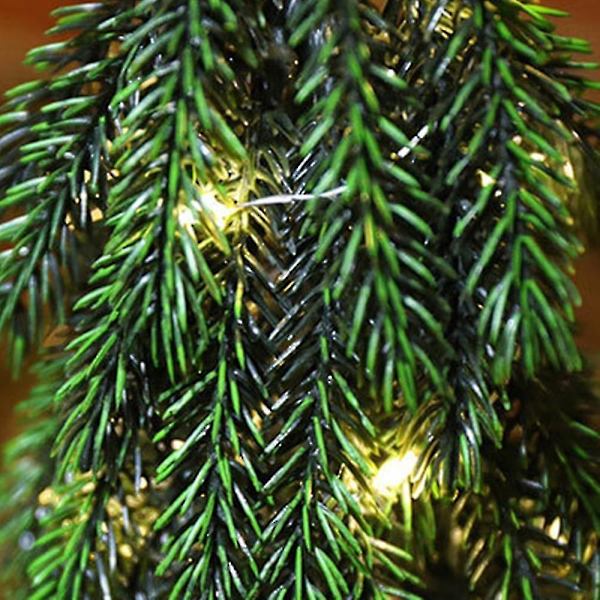 Flockad Konstgjord Julgran Skrivbordsceder Julgran