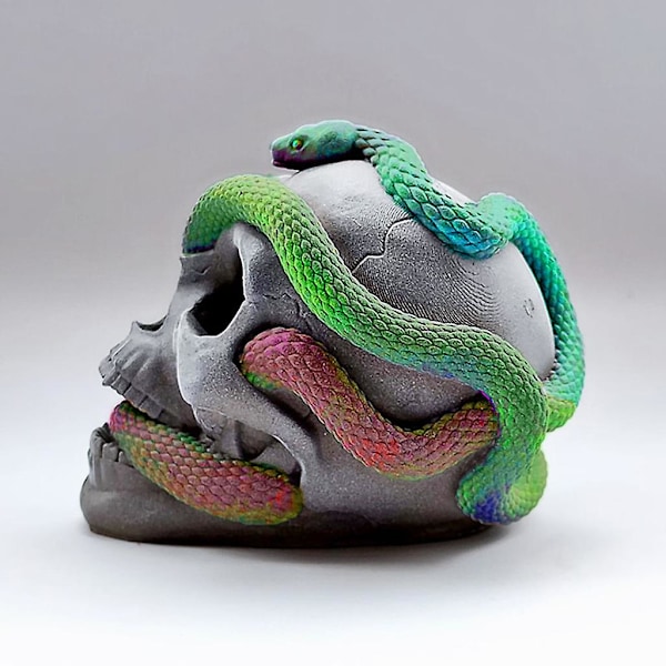3D for Cobra Skull Silikoneform Epoxy Resin Form Fondant Aromaterapi Gips