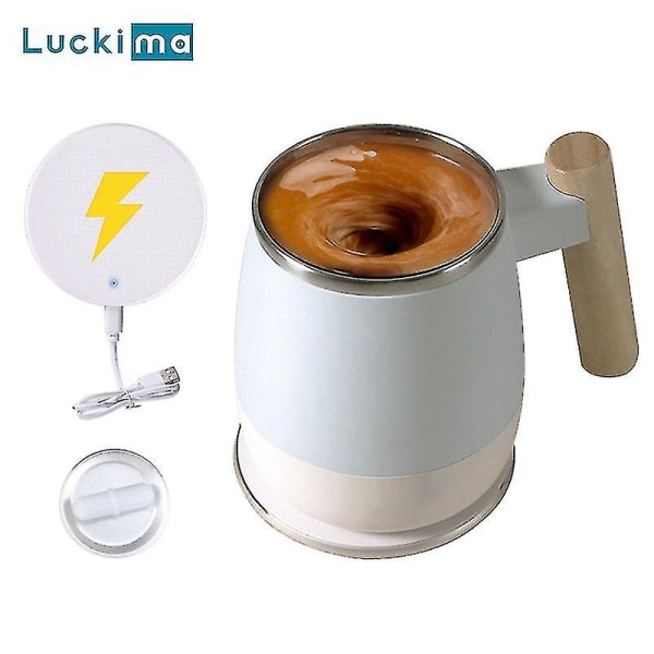Ny kaffemælkblandekop Automatisk selvomrørende magnetisk krus Therma (1 stk, blå)
