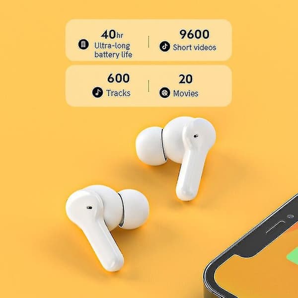 Qcy T13 Tws Bluetooth-øretelefoner Hvid