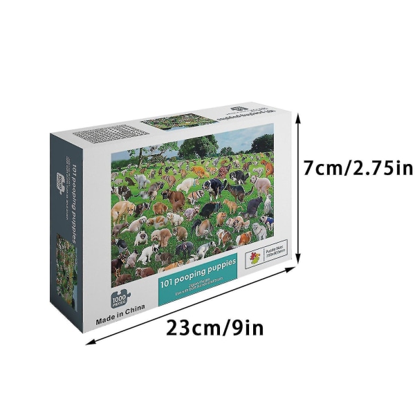 1000 Palan Puzzle, 101 Kakkaava Koiranpentua Puzzle, Koirat Kakkaavat Puzzle, Hauska Loma Joulu