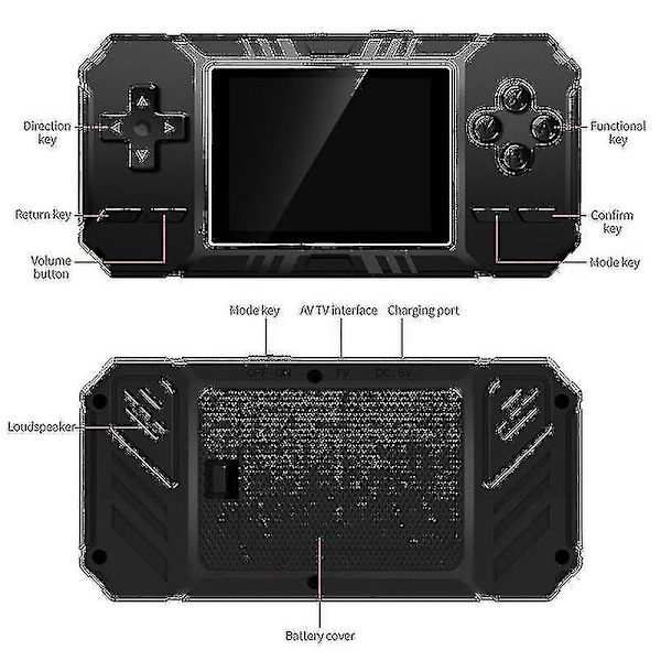 Håndholdt Spilkonsol Retro Spilafspiller 3,0 Tommer Farve Hd Lcd-skærm 8 Bit Mini Videokonsol Av Out Build-in 520 Spil Børnegave