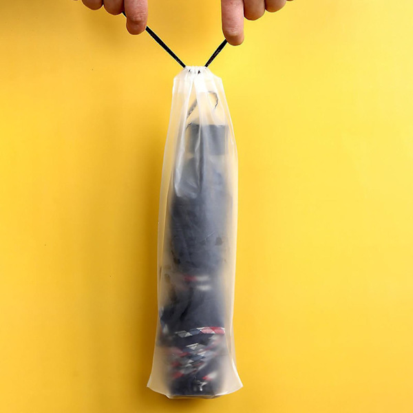 Beam Mund Vandtæt Paraply Opbevaringspose Plastikpose Snørepose Gennemsigtig Pose Udgående Opbevaring Bil Vådt Paraplypose