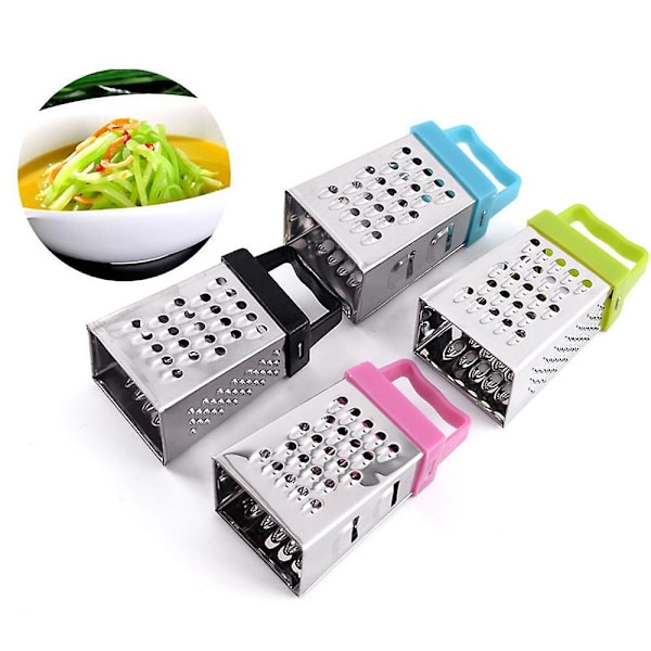 Mini Fyrsidig Köksmanuell Grönsaksskärare Slicer Rostfritt Stål Rivjärn Multifunktionell