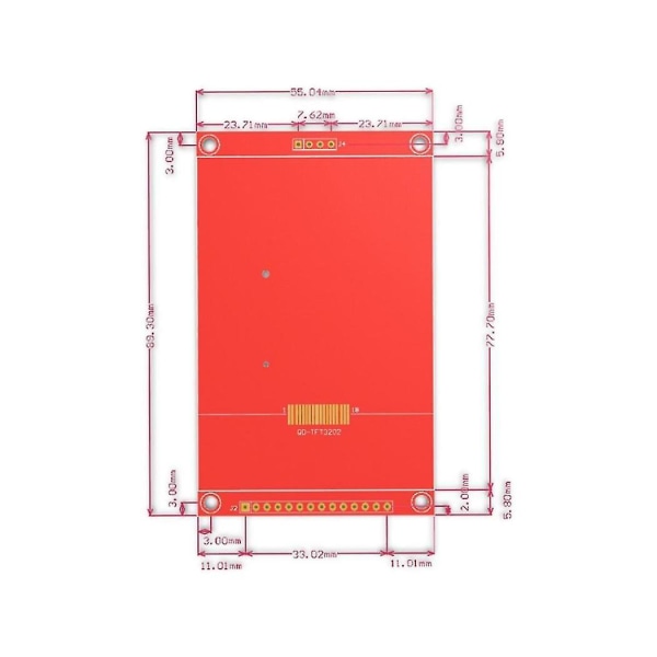 Gratis Forsendelse SPI Modul 14 Pins 3,2 Tommer 18p ILI9341 TFT LCD Farveskærm 4-trådet Seriell Port 320x