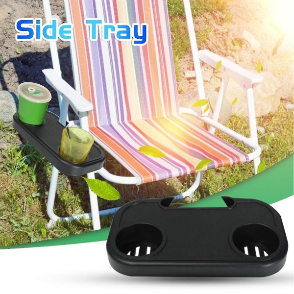 Bærbar sammenleggbar campingpiknik utendørs strandhagestol Sidebrett for drikke