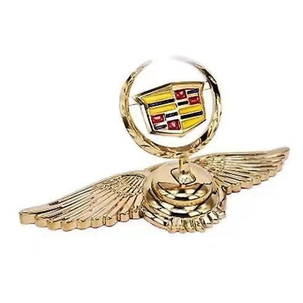 3D-logo billogo fronthette trim hette krom eagle emblem kompatibel cadillac sølvvinger