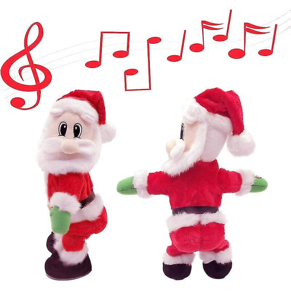 Twerking Santa Claus- [englanniksi laulu] kierretty hip sähkölelu, laulaa ja tanssia, kierretty hip Joulupukin figuuri Joululahja (joulu Santa Cla