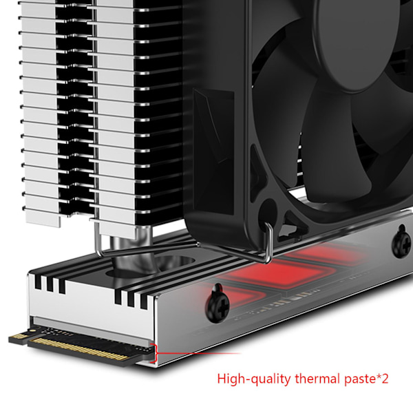 Pcie 5.0 Ssd Køler Fan 3000r 0.08a Luftstrøm Cnc Varmerør Til Ssd 2280 Radiator