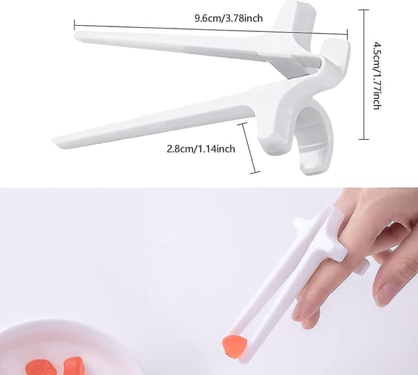 4 stk finger spisepinner (hvit)