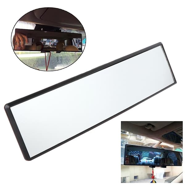 Universal 300mm Panoramic Curve Convex Interior Clip On Rear View Mirror