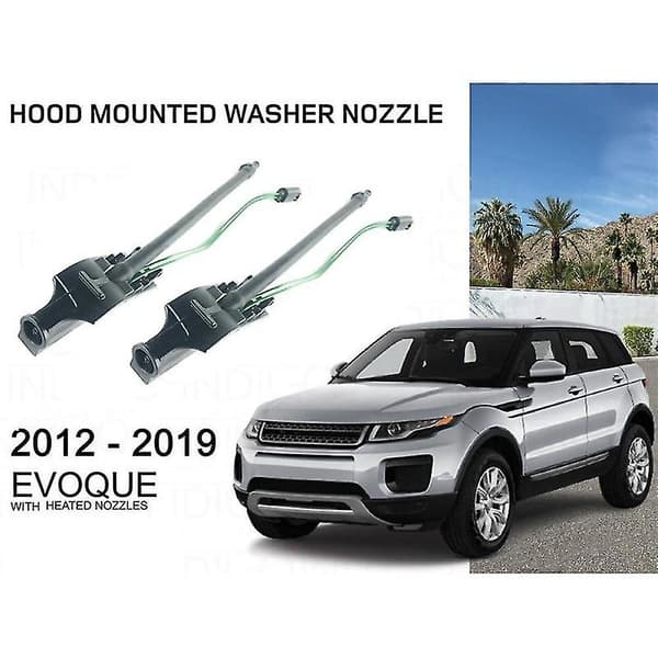 1 par för Range Rover Evoque L538 2012-2019 Front Windshield Washer Nozzle Sprayer Jet Med Uppvärmd