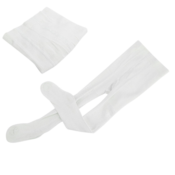 Bomulds Baby Tights Leggings - Bløde, Åndbare, Skridsikre Toddler Strømpebukser (Hvid)