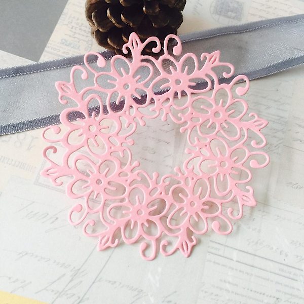 Krans Skæredør Stencil Diy Scrapbooking Prægningsalbum Papirkort Håndværk
