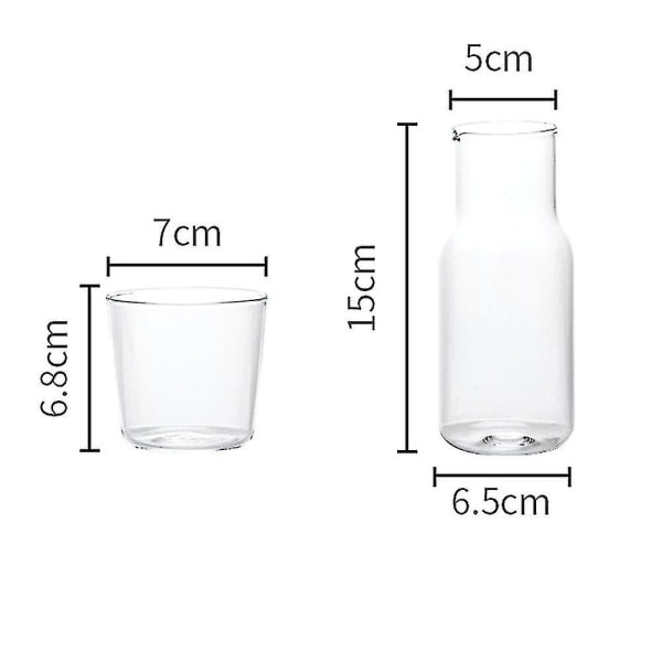 Creative Kettle Lämmönkestävä kylmävesikuppi lasinen kylmäkeitin (l)