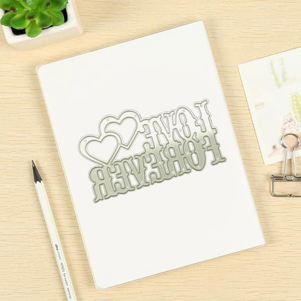 Kærlighedsord Skæredøre Metal Embossing Stencils Til Scrapbooking Diy Håndværk