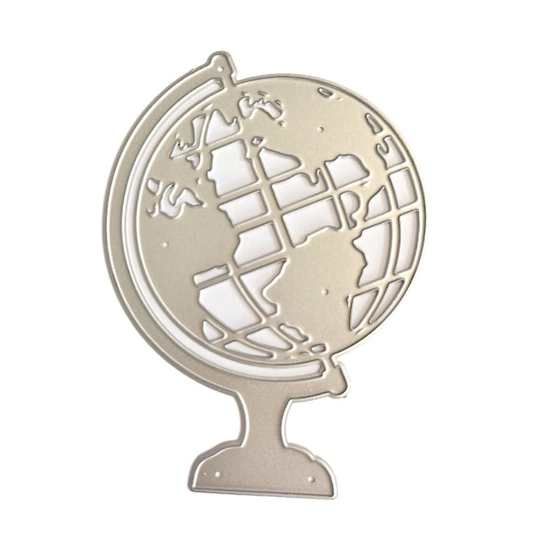1 sett Globe metallskjærende former håndlagde stencilform prege mønster