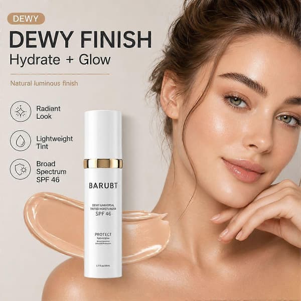 SPF46 Solcreme Tonet Creme, Dugfrisk & Mat Valgfri Let Spredelig Isolerende Lotion Til Daglig Makeup Base A