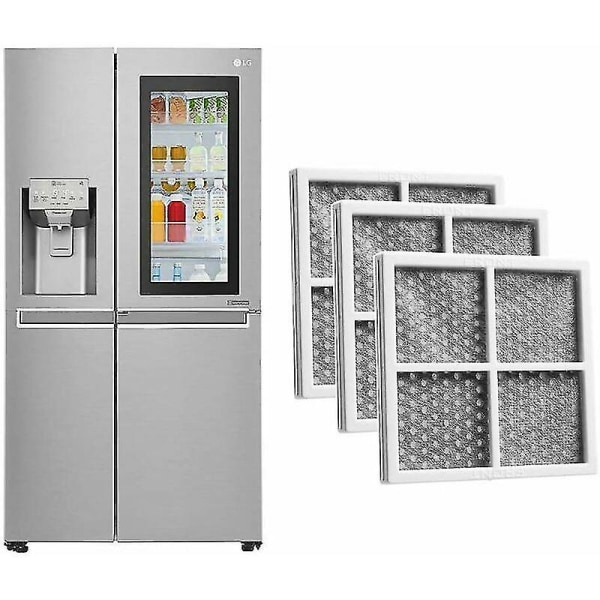 Luftfilter kompatibelt Lg Pure N Fresh-kylskåp, 3 st kompatibelt friskluftsfilter, kompatibelt Lg Lt120f, Lfx31925sw, Lfx31925sb Kylskåp/r