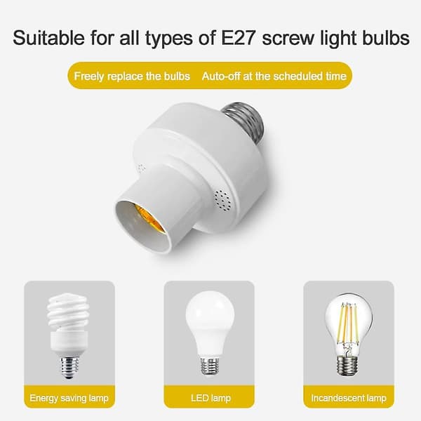 Basic-2.4g Smart Hjem RM 2.4g Smart Lyskontakt E27 Lampeholder Bluetooth-kompatibel