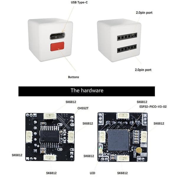 Bit-1 Esp32 Utvecklingskort Iot Kit Bluetooth Wifii Diy Sekundär Programmering Med Mpu9250