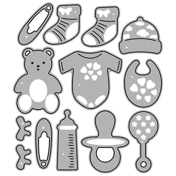 Spædbarnslegetøj Tema Skæredøre Prægningsdøre Til Kortfremstilling Scrapbooking