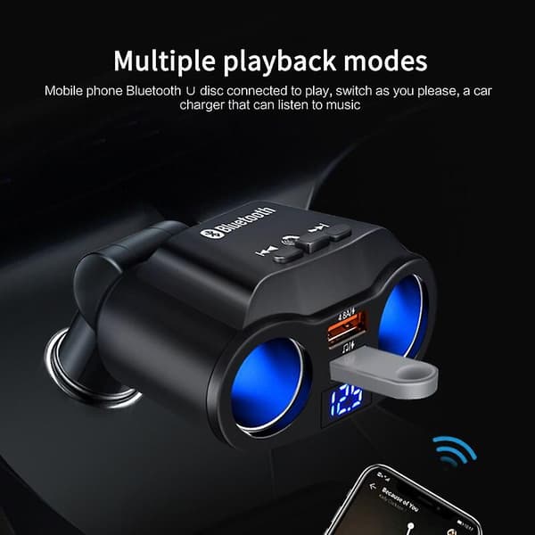 Support U Disk Musik Afspilning Multifunktionel Bil Mp3 Afspiller Bærbar Fm Transmitter
