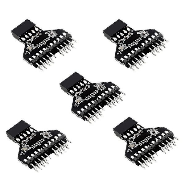 5 kpl Laajennuskortti Usb2.0 Emolevy Nopeuden Mittaus 9-napaisella