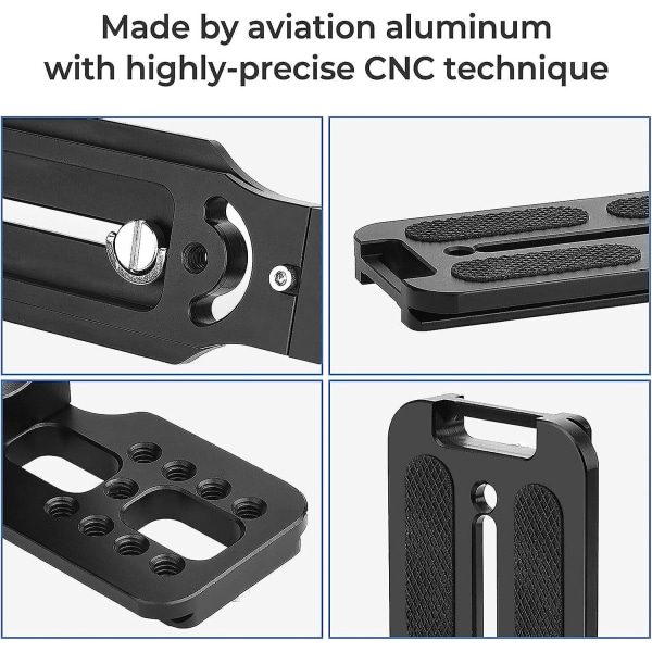 Dslr-kamerastativ L-brakett med hurtigutløserplate, L-feste Arca Swiss for Manfrotto Dji Zhiyun Canon Nikon Sony speilløse kamera