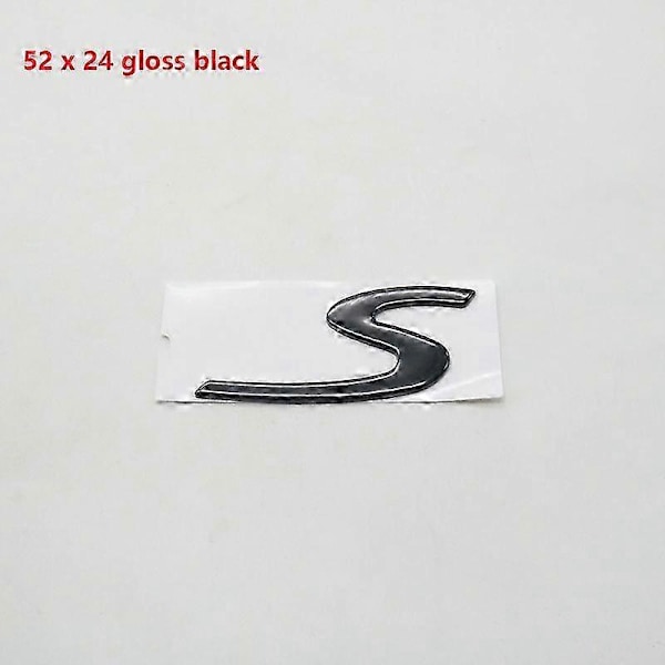 Baklucka Dekal S-Logotyp för Cayenne Bilstjärna Emblem 52 x 24 gloss black
