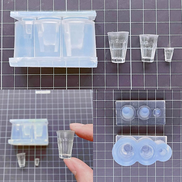 Mini Cup Silikonemåle DIY Kunsthåndværk Epoxyharpiksform Mini Dessertforme