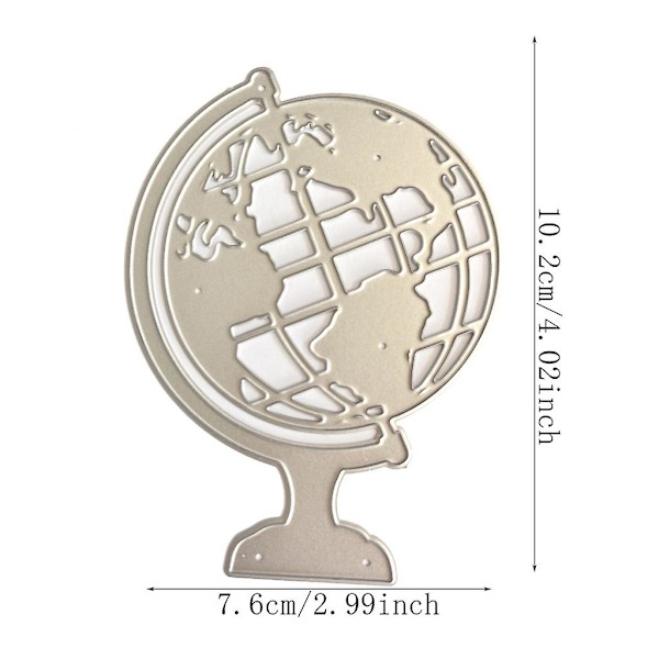 1 set Globe Metal Cutting Dies Handmade Stencil Mold Embossing Pattern