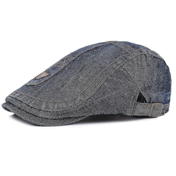 Hmwy-denim basker mössa herr platt keps hatt vår höst framåt hatt