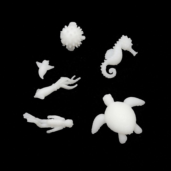 6 stk. Silikone Mini Marine Modellering Strand Til Skildpadde Blæksprutte Resin Form Smykker Fil